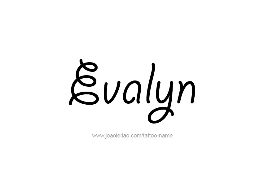 Tattoo Design Name Evalyn   