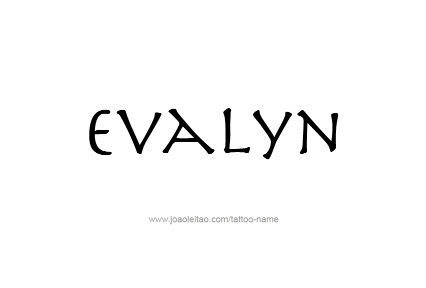 Tattoo Design Name Evalyn   