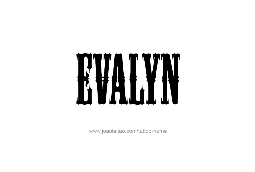 Tattoo Design Name Evalyn   