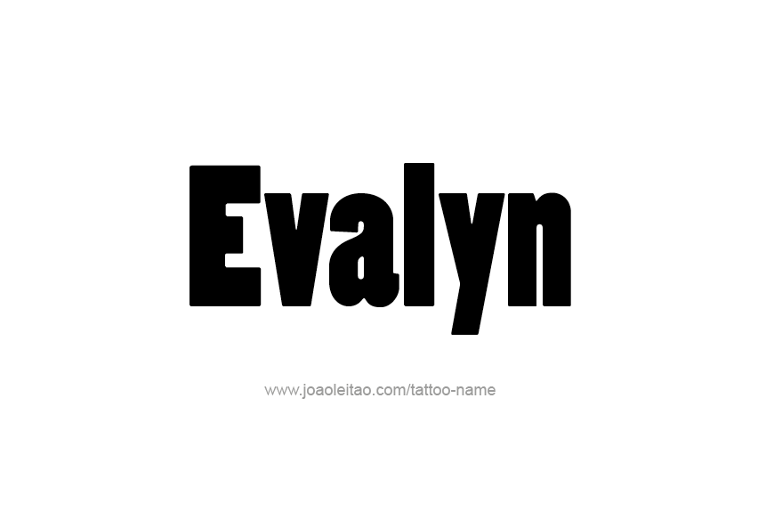 Tattoo Design Name Evalyn   