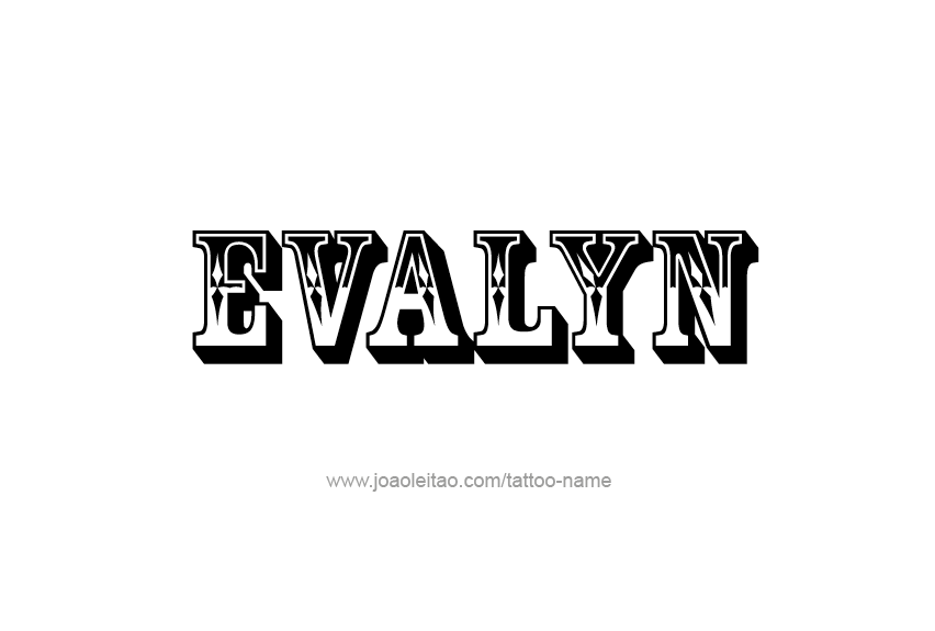 Tattoo Design Name Evalyn   