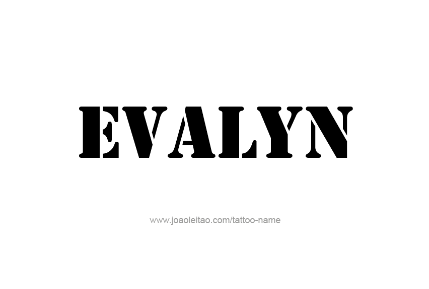 Tattoo Design Name Evalyn   