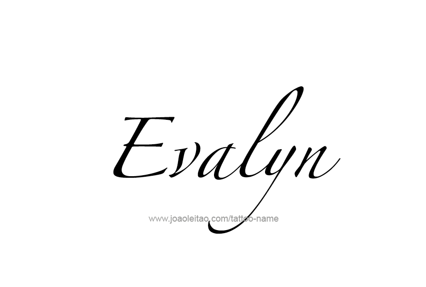 Tattoo Design Name Evalyn   