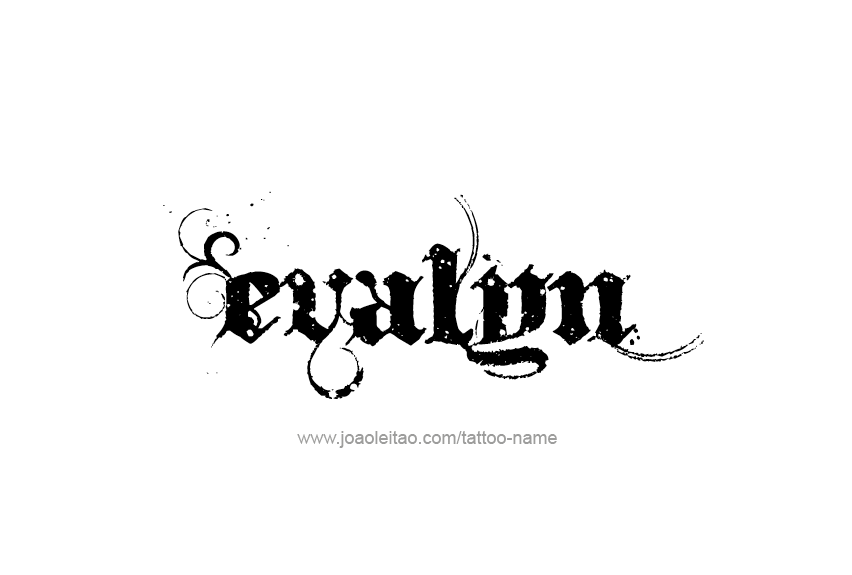 Tattoo Design Name Evalyn   