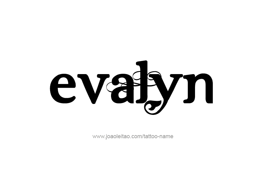 Tattoo Design Name Evalyn   