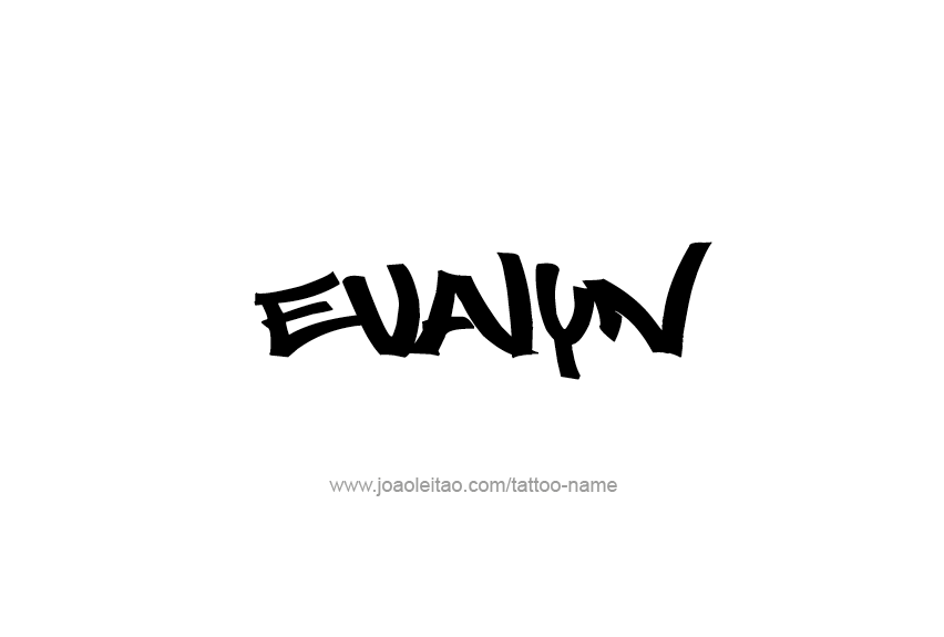 Tattoo Design Name Evalyn   