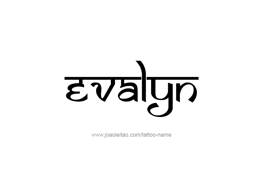 Tattoo Design Name Evalyn   