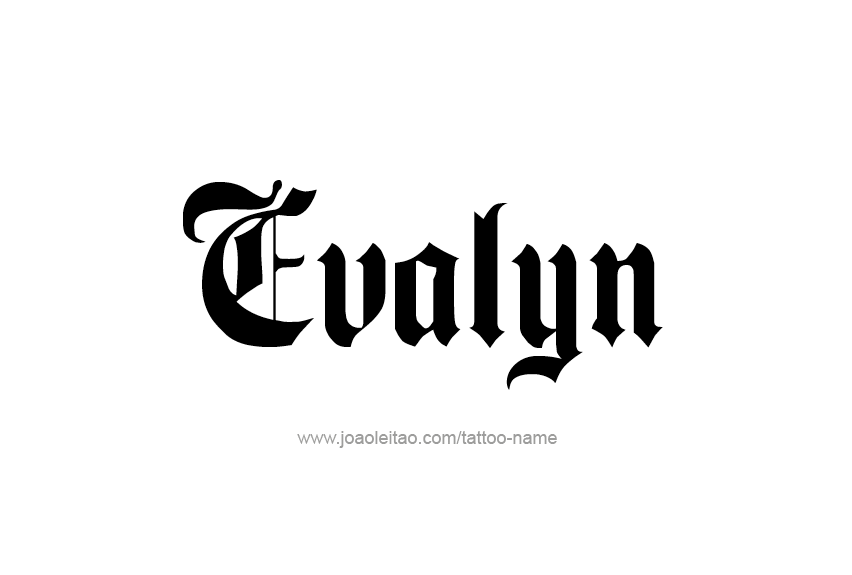 Tattoo Design Name Evalyn   