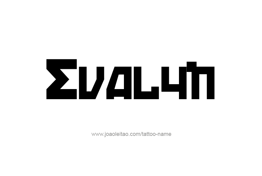 Tattoo Design Name Evalyn   