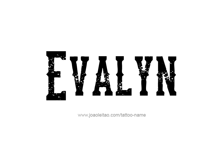 Tattoo Design Name Evalyn   