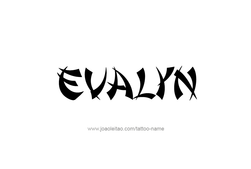 Tattoo Design Name Evalyn   