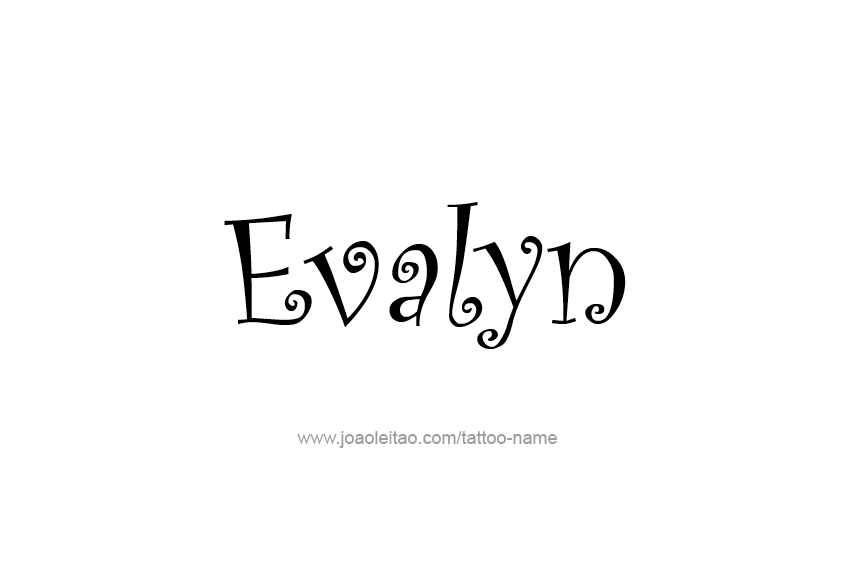 Tattoo Design Name Evalyn   