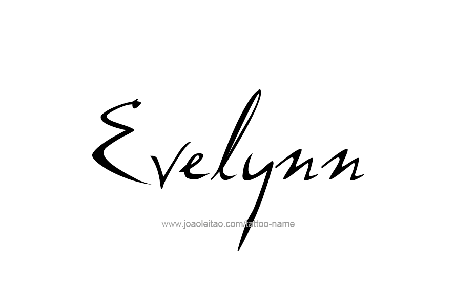 Tattoo Design Name Evelynn   