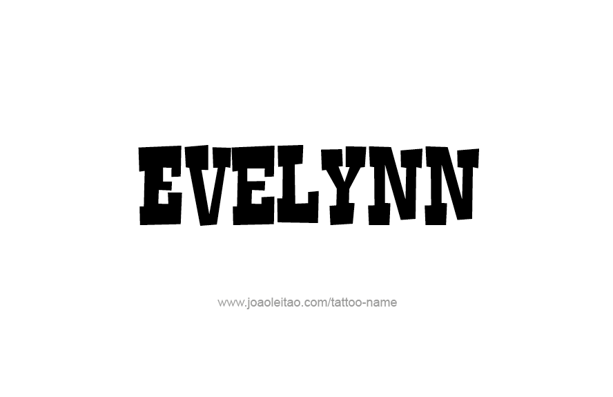 Tattoo Design Name Evelynn   