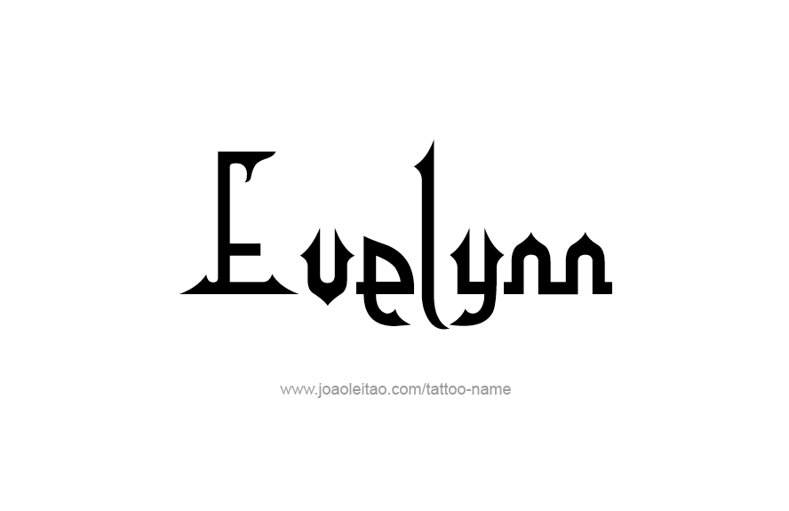 Tattoo Design Name Evelynn   