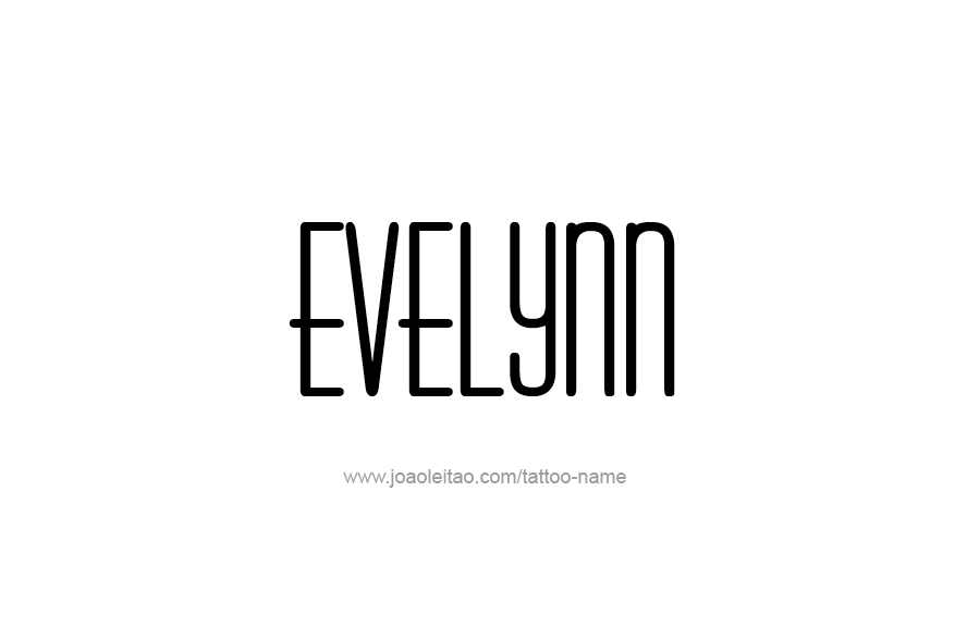 Tattoo Design Name Evelynn   