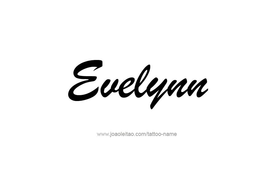 Tattoo Design Name Evelynn   