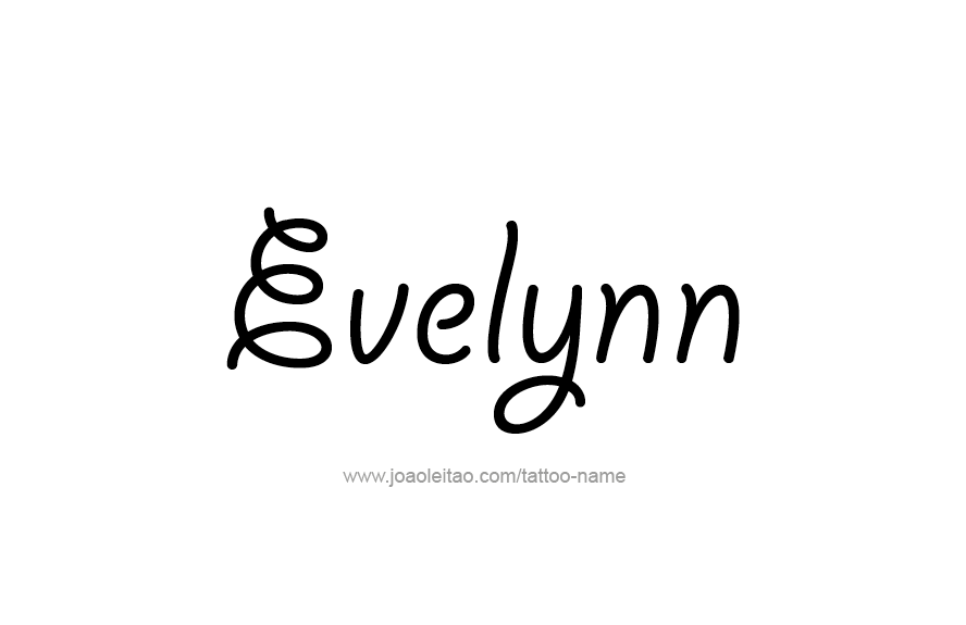 Tattoo Design Name Evelynn   