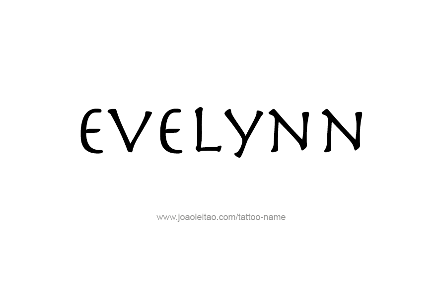 Tattoo Design Name Evelynn   