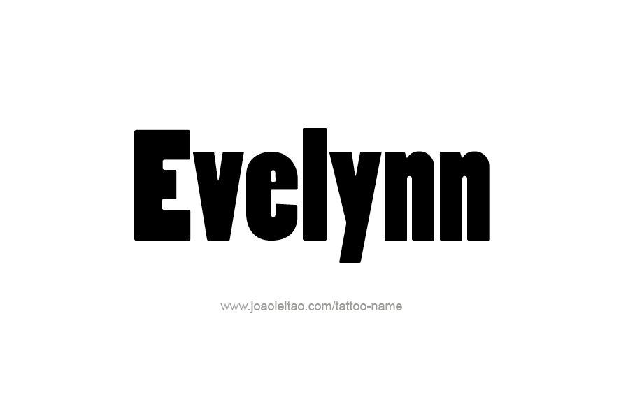 Tattoo Design Name Evelynn   