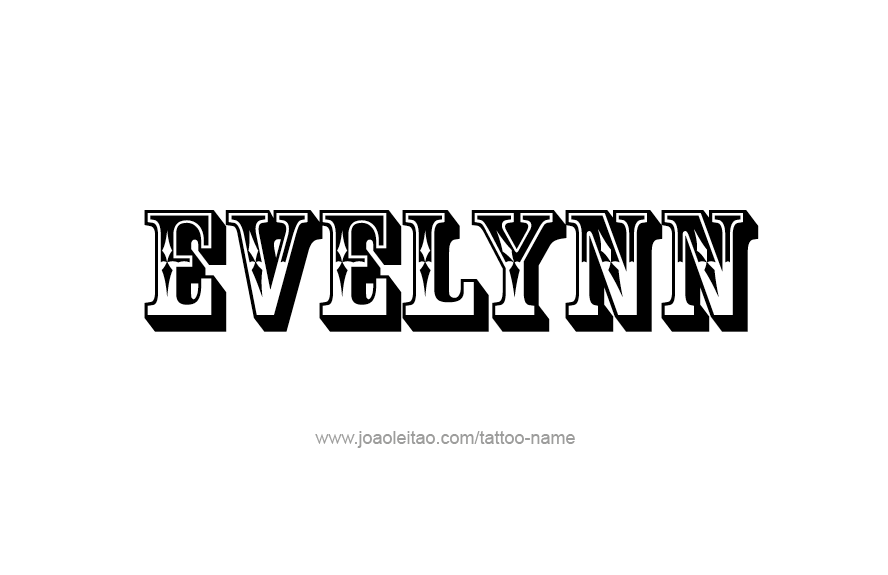 Tattoo Design Name Evelynn   