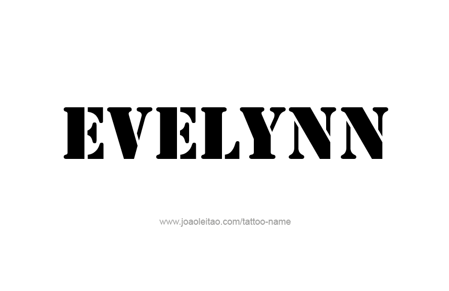 Tattoo Design Name Evelynn   