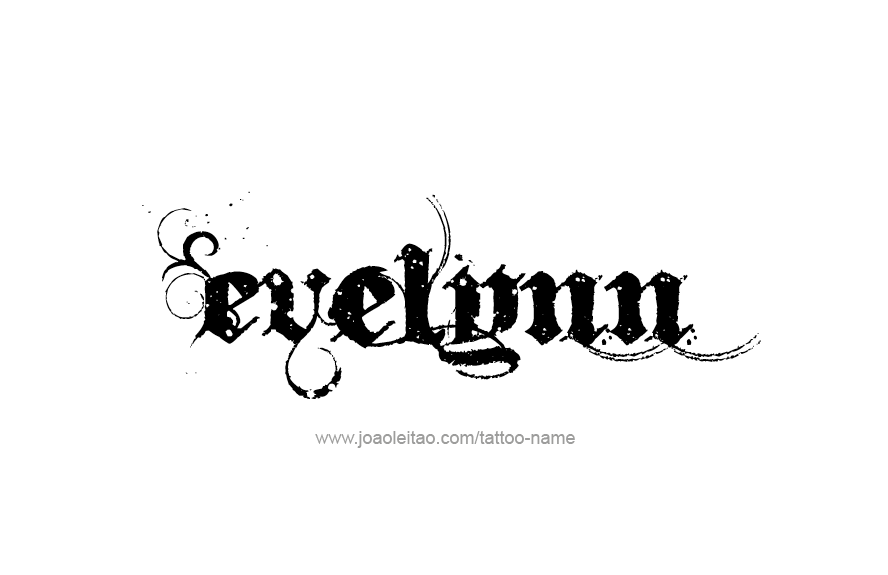 Tattoo Design Name Evelynn   