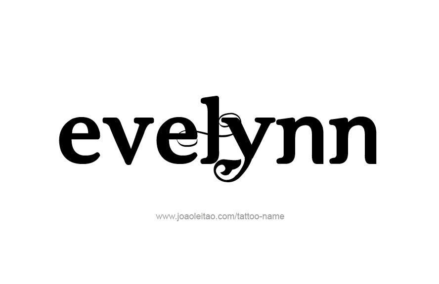 Tattoo Design Name Evelynn   