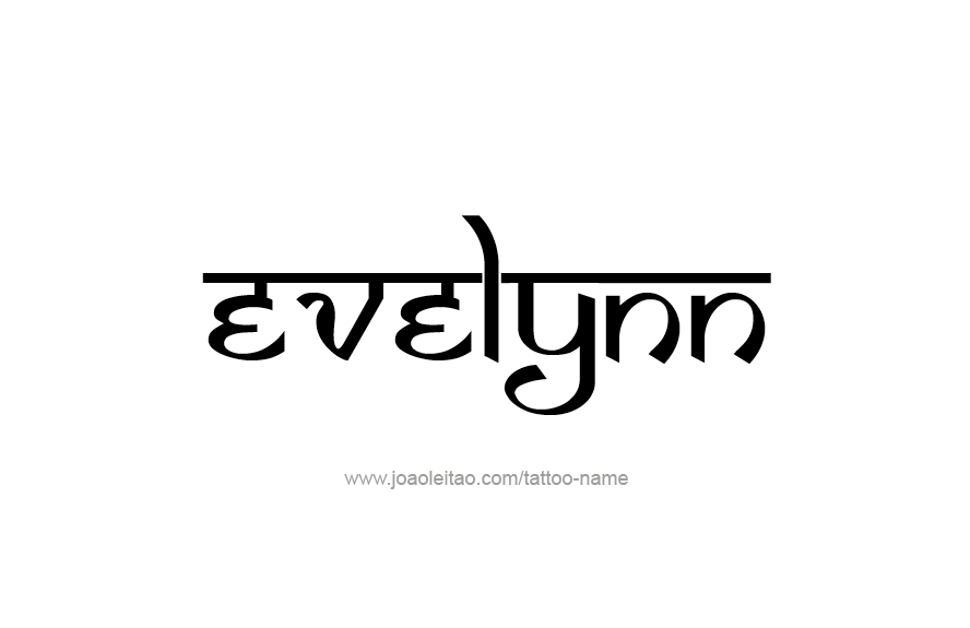 Tattoo Design Name Evelynn   