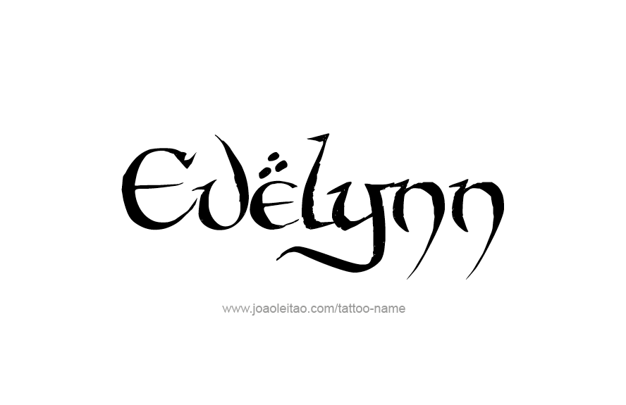 Tattoo Design Name Evelynn   