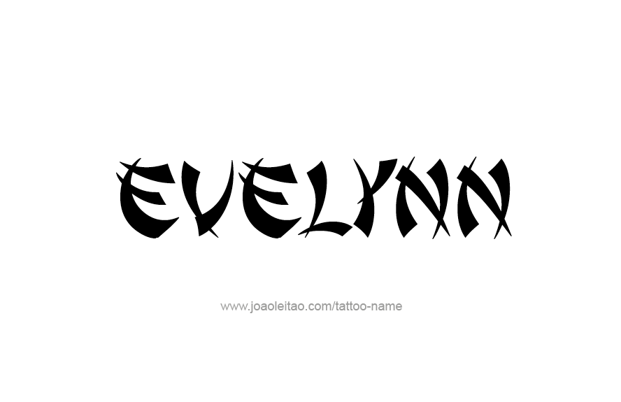 Tattoo Design Name Evelynn   