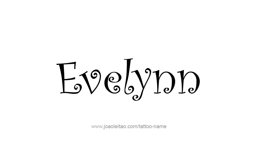 Tattoo Design Name Evelynn   