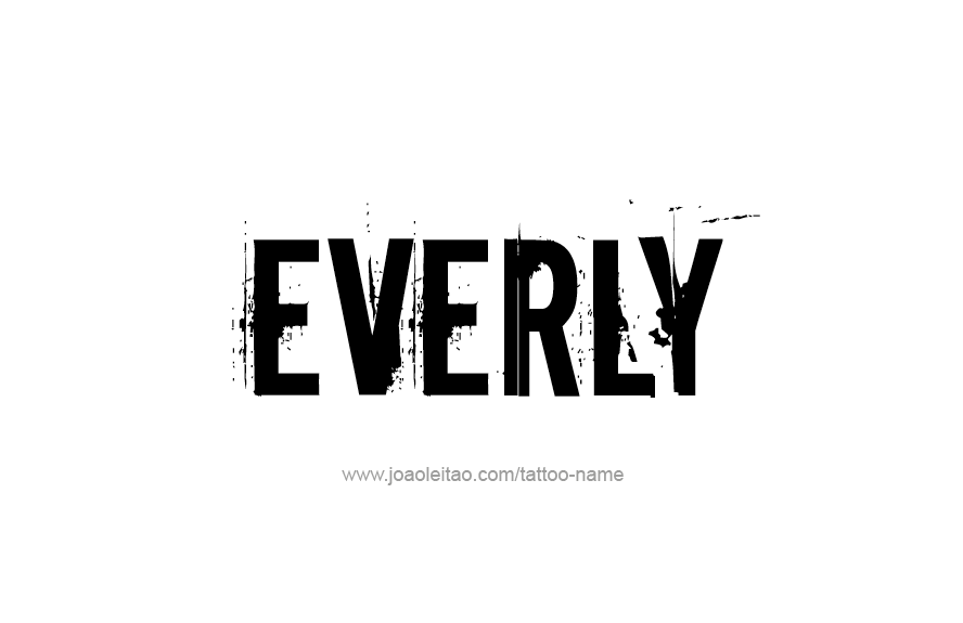 Tattoo Design Name Everly   