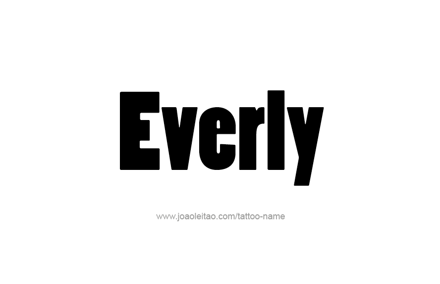 Tattoo Design Name Everly   