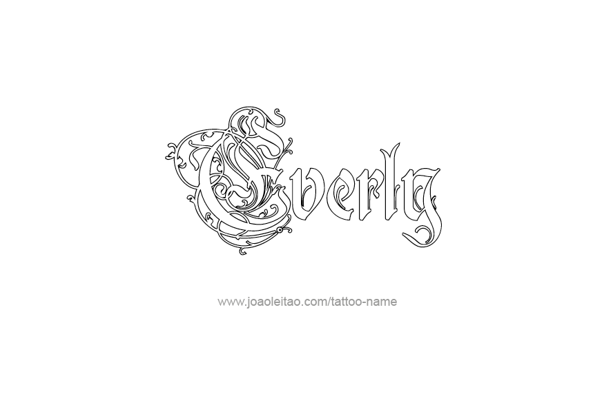 Tattoo Design Name Everly   