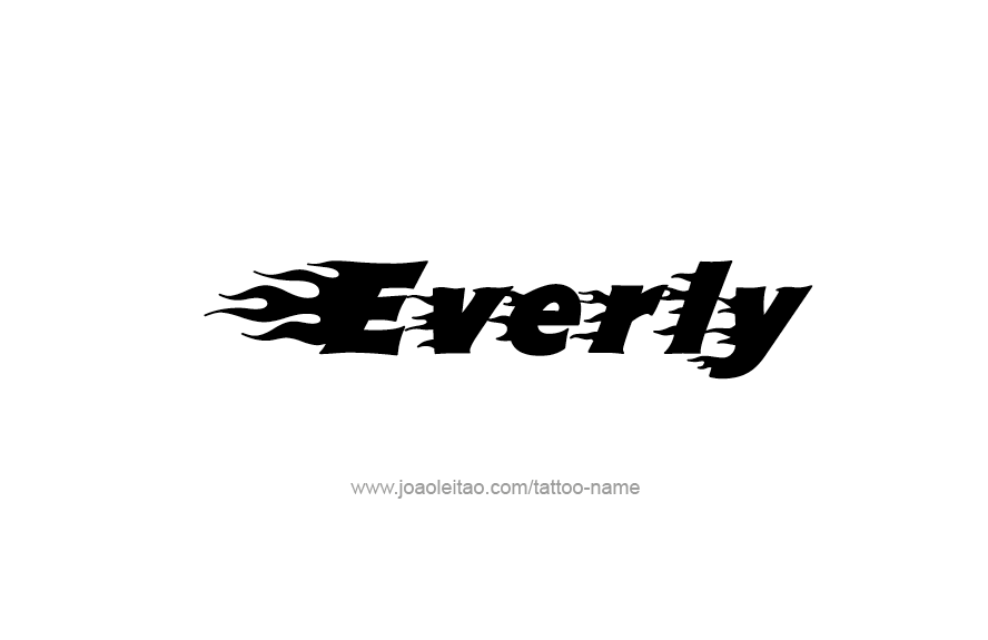 Tattoo Design Name Everly   