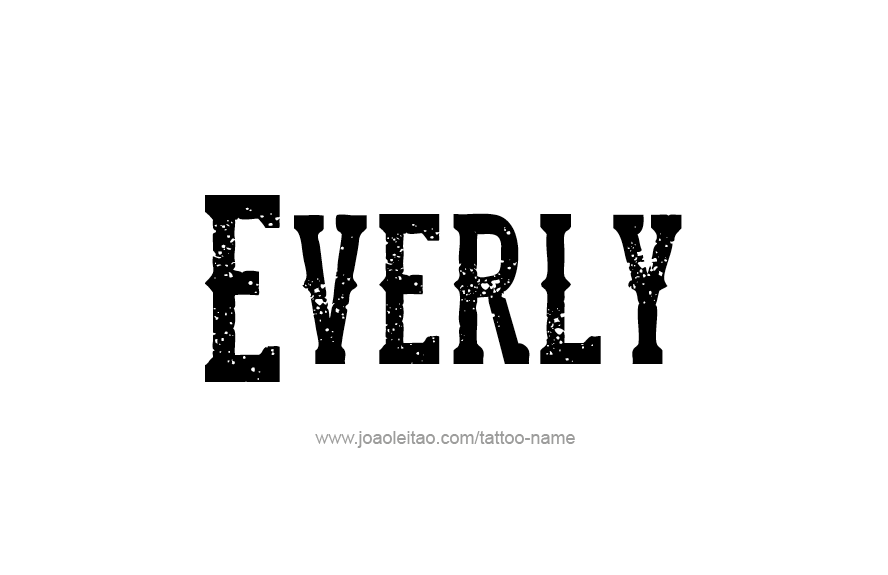 Tattoo Design Name Everly   