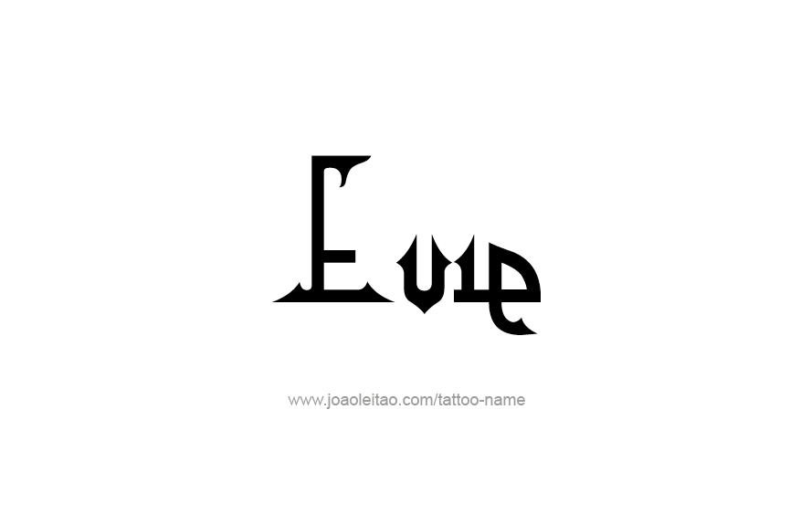 Tattoo Design Name Evie   