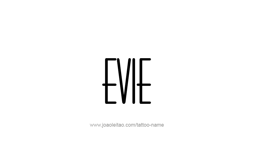 Tattoo Design Name Evie   