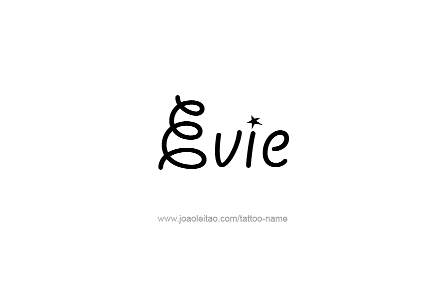 Tattoo Design Name Evie   