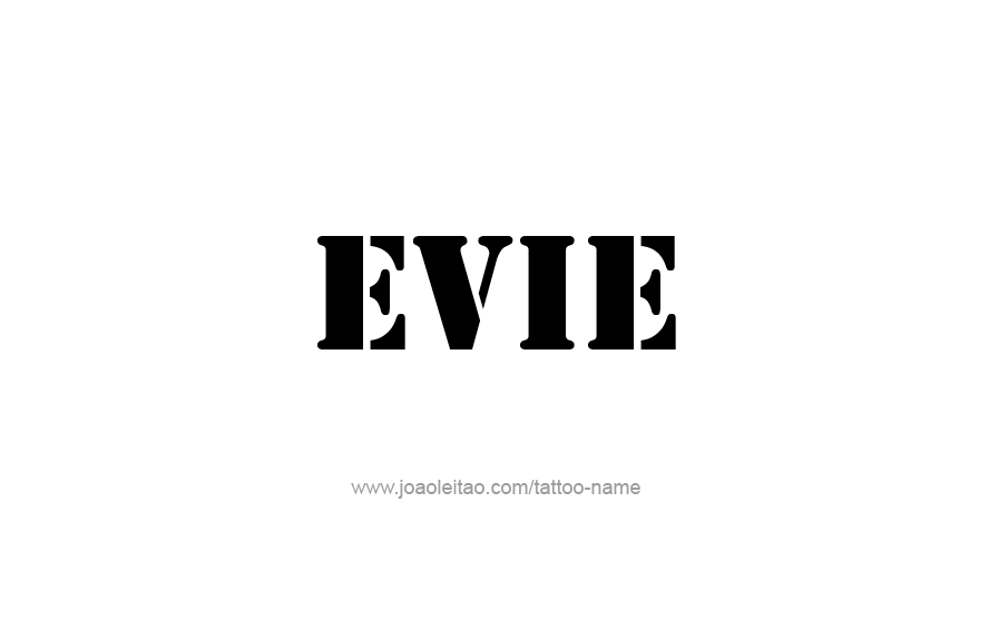 Tattoo Design Name Evie   