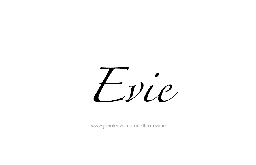 Tattoo Design Name Evie   