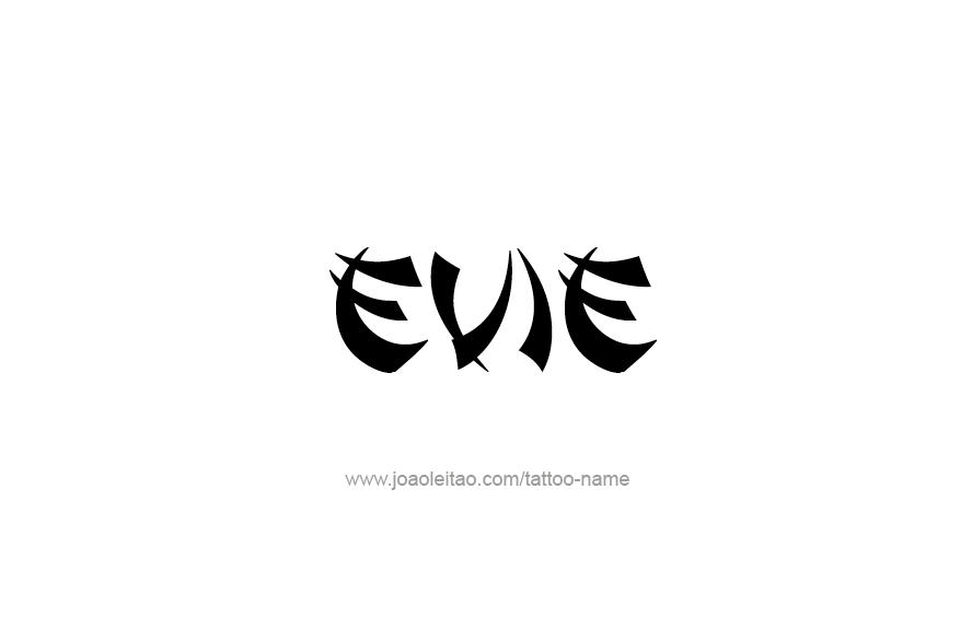 Tattoo Design Name Evie   