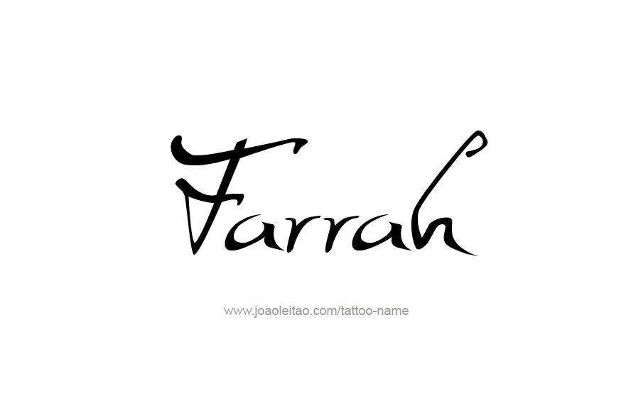 Tattoo Design Name Farrah   