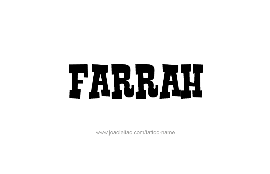 Tattoo Design Name Farrah   