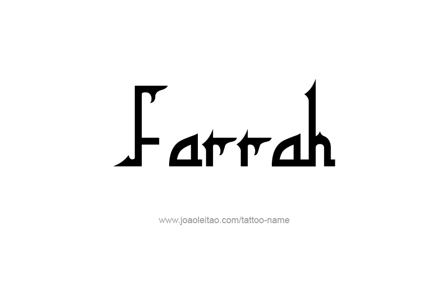 Tattoo Design Name Farrah   