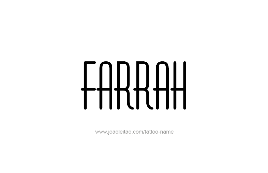 Tattoo Design Name Farrah   