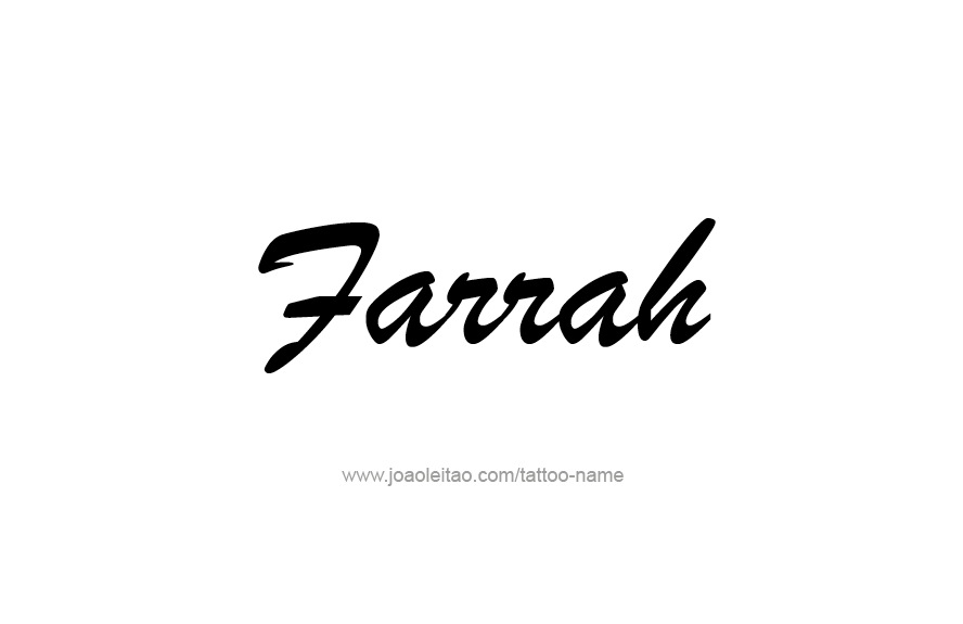 Tattoo Design Name Farrah   