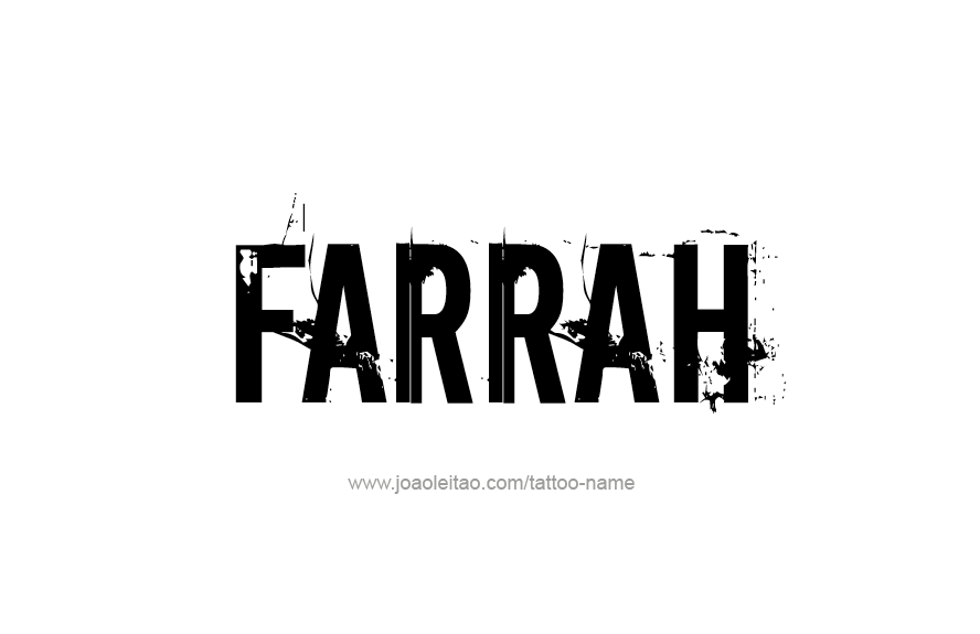 Tattoo Design Name Farrah   