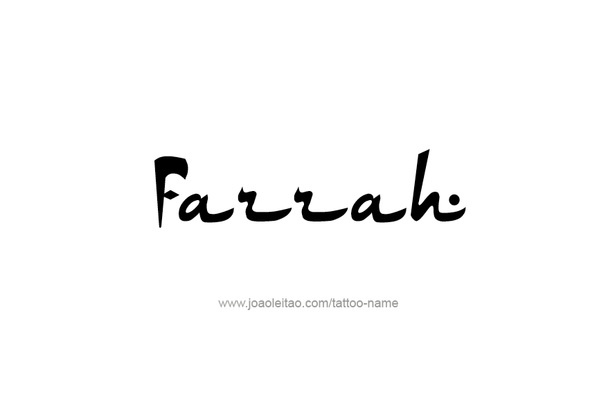 Tattoo Design Name Farrah   